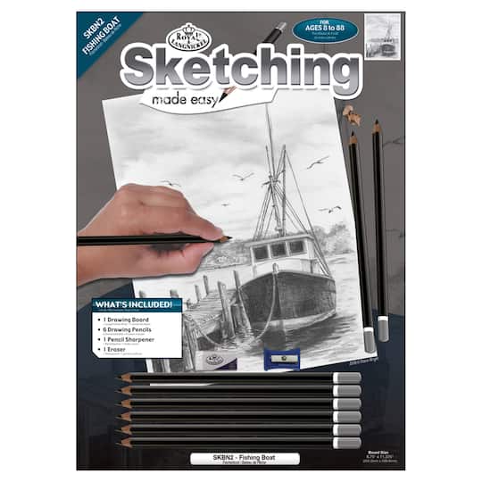 Royal &#x26; Langnickel&#xAE; Sketching Made Easy&#x2122; Fishing Boat Kit